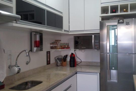 Cozinha de apartamento à venda com 2 quartos, 52m² em Vila Príncipe de Gales, Santo André