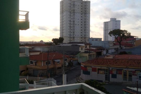 Varanda de apartamento à venda com 2 quartos, 52m² em Vila Príncipe de Gales, Santo André