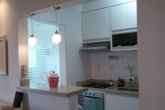 Cozinha de apartamento à venda com 2 quartos, 52m² em Vila Príncipe de Gales, Santo André