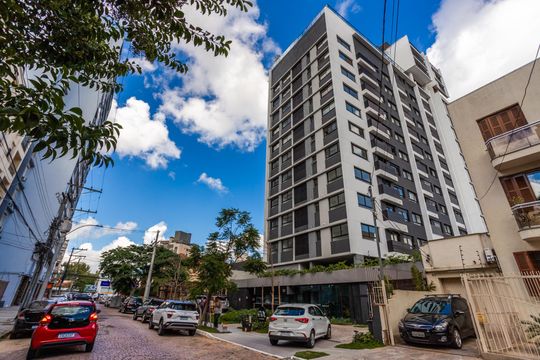 Fachada de kitnet/studio para alugar com 1 quarto, 26m² em Rio Branco, Porto Alegre