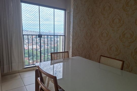 Sala de jantar de apartamento para alugar com 2 quartos, 66m² em Parque Oeste Industrial, Goiânia