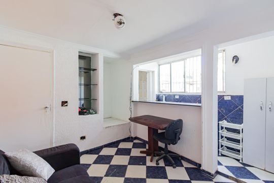 Sala/Cozinha de casa de condomínio para alugar com 1 quarto, 27m² em Chácara Santo Antônio (zona Sul), São Paulo