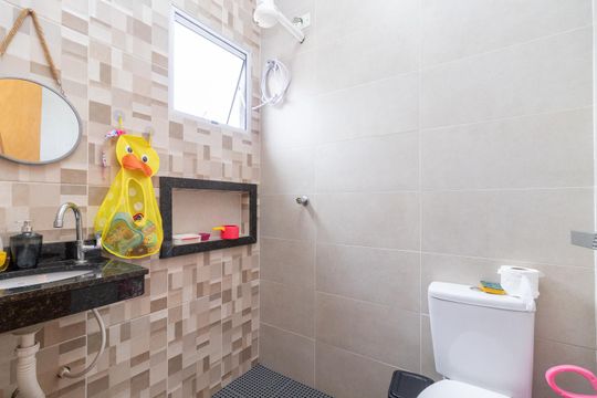 Banheiro da Suíte 1 de casa à venda com 2 quartos, 115m² em Cidade Líder, São Paulo