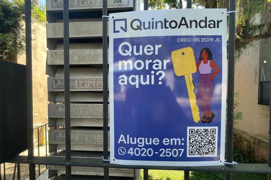 Placa Cod.OBIW-26 de apartamento para alugar com 1 quarto, 50m² em Centro, Novo Hamburgo