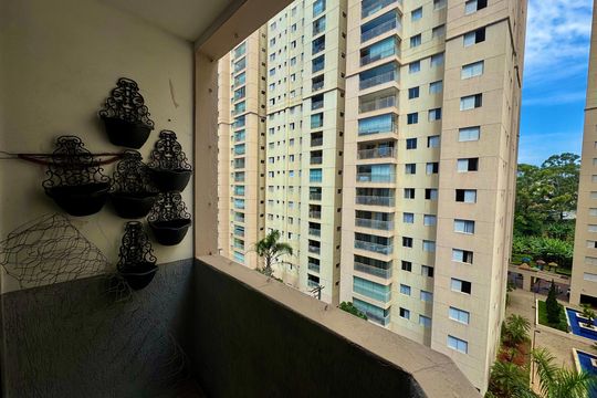Varanda da Sala de apartamento à venda com 2 quartos, 67m² em Vila Santo Antonio, Guarulhos