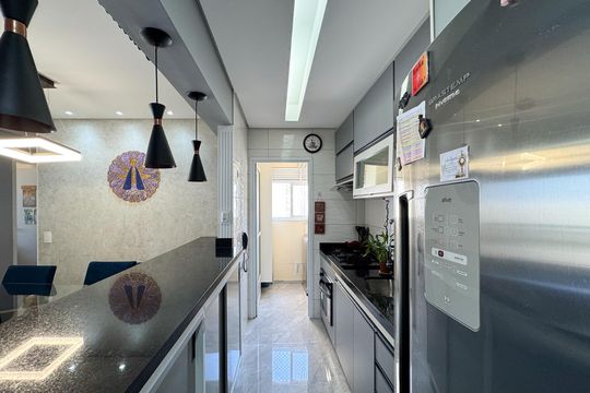 Cozinha de apartamento para alugar com 3 quartos, 75m² em Baeta Neves, São Bernardo do Campo