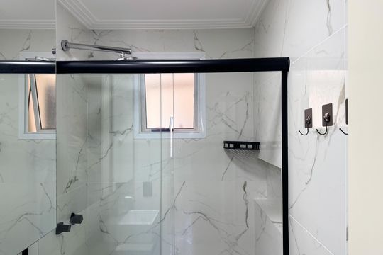 Banheiro Social de apartamento para alugar com 3 quartos, 75m² em Baeta Neves, São Bernardo do Campo