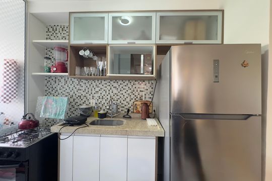 Cozinha de apartamento à venda com 3 quartos, 64m² em Jardim Myrian Moreira da Costa, Campinas