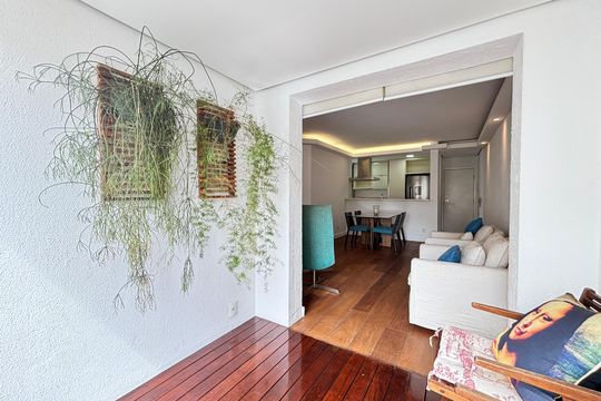 Varanda de apartamento à venda com 1 quarto, 75m² em Vila Olímpia, São Paulo