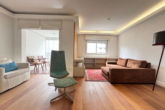 Sala de apartamento à venda com 1 quarto, 75m² em Vila Olímpia, São Paulo