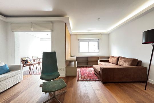Sala de apartamento à venda com 1 quarto, 75m² em Vila Olímpia, São Paulo