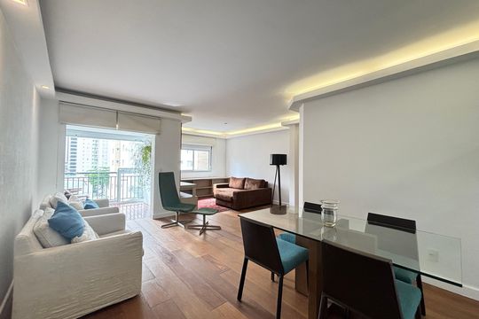 Sala de apartamento à venda com 1 quarto, 75m² em Vila Olímpia, São Paulo