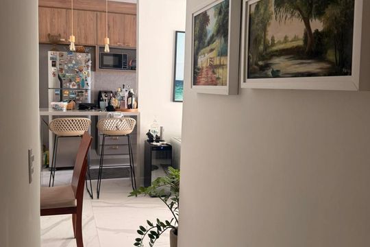 Área de serviço de apartamento para alugar com 2 quartos, 69m² em Encruzilhada, Santos