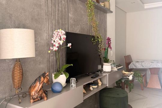 Sala de apartamento para alugar com 2 quartos, 69m² em Encruzilhada, Santos