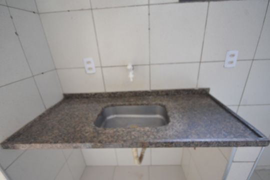 Cozinha de casa para alugar com 1 quarto, 53m² em Rocha Miranda, Rio de Janeiro