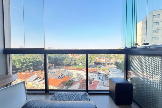 Varanda de kitnet/studio à venda com 1 quarto, 27m² em Vila Olímpia, São Paulo