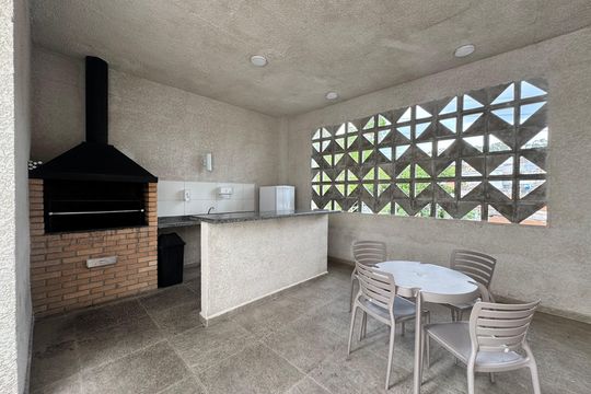 Área comum - Churrasqueira de apartamento para alugar com 1 quarto, 35m² em Jardim Piracuama, São Paulo