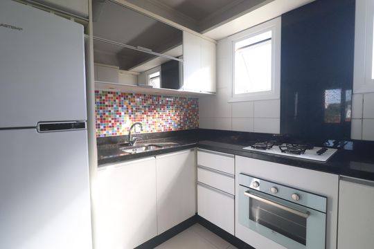 Cozinha de apartamento à venda com 2 quartos, 63m² em Vila Nova, Novo Hamburgo