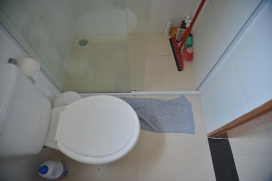 Banheiro Social de apartamento à venda com 2 quartos, 80m² em Jardim Jamaica, Santo André