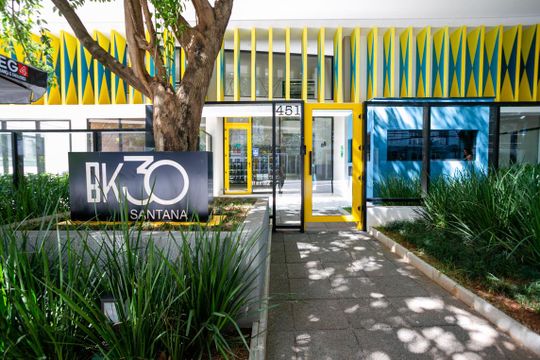 Fachada do condomínio de kitnet/studio para alugar com 1 quarto, 63m² em Santana, São Paulo