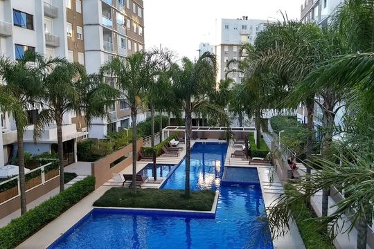 Área comum - Piscina de apartamento à venda com 2 quartos, 90m² em Jardim Sabará, Porto Alegre