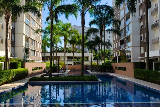 Área comum - Piscina de apartamento à venda com 2 quartos, 90m² em Jardim Sabará, Porto Alegre