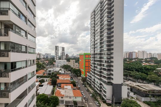 Vista do Studio de kitnet/studio para alugar com 1 quarto, 25m² em Brooklin, São Paulo
