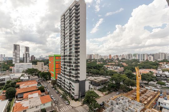 Vista do Studio de kitnet/studio para alugar com 1 quarto, 25m² em Brooklin, São Paulo