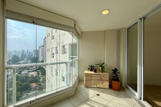 Sacada de apartamento à venda com 1 quarto, 48m² em Campo Belo, São Paulo