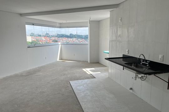 Cozinha de apartamento à venda com 1 quarto, 55m² em Jardim, Santo André