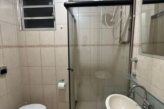 Banheiro de kitnet/studio à venda com 1 quarto, 36m² em Campos Elíseos, São Paulo
