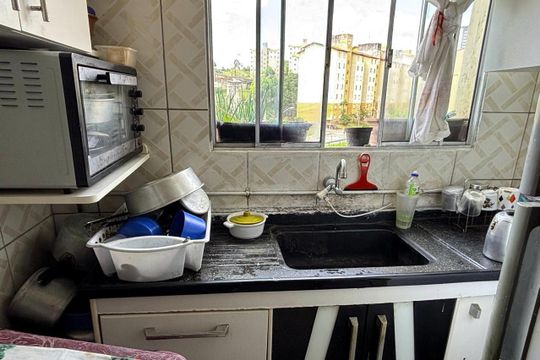 Cozinha  de apartamento à venda com 2 quartos, 40m² em Cooperativa, São Bernardo do Campo
