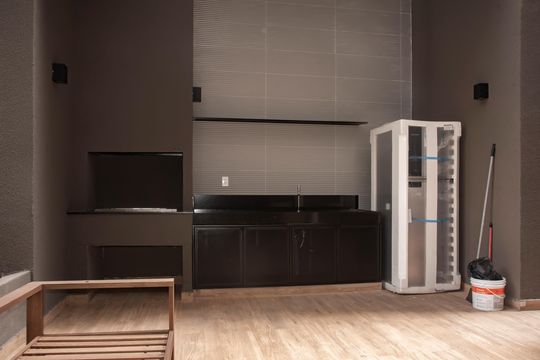 Área comum - Churrasqueira de kitnet/studio para alugar com 1 quarto, 25m² em Vila Clementino, São Paulo