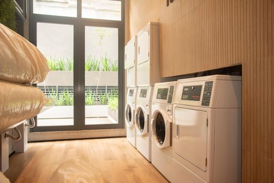 Área comum - Lavanderia de kitnet/studio para alugar com 1 quarto, 25m² em Vila Clementino, São Paulo