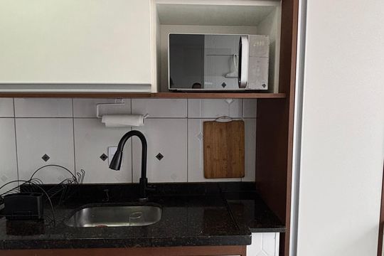 Cozinha de apartamento à venda com 2 quartos, 56m² em Vila Camilópolis, Santo André
