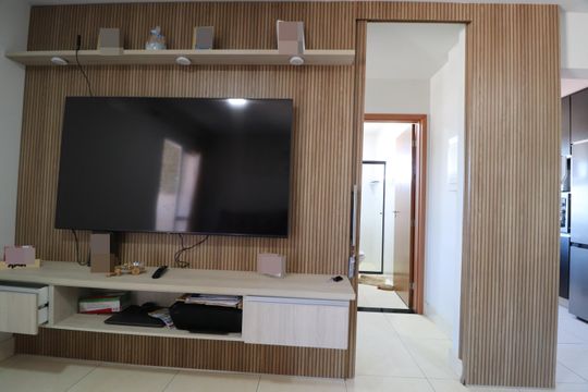 Sala de apartamento para alugar com 2 quartos, 68m² em Viviane, Uberlândia