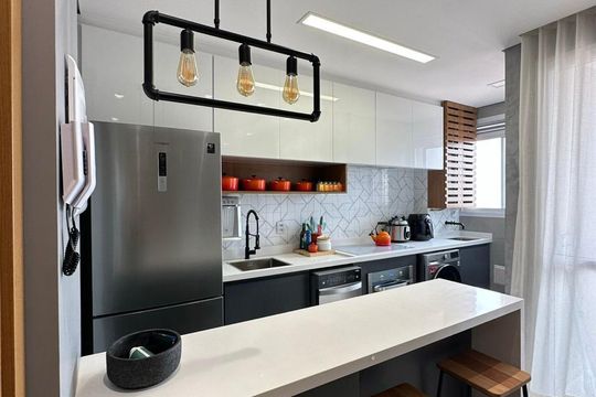 Cozinha de apartamento para alugar com 2 quartos, 53m² em Jardim do Lago, Jundiaí
