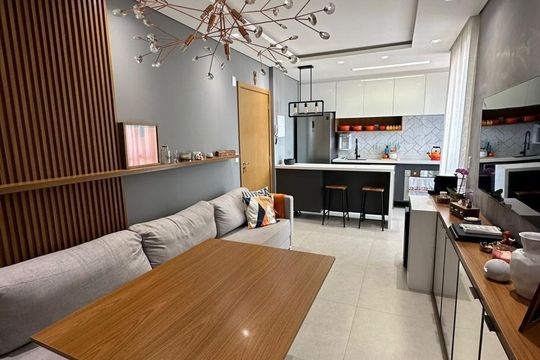 Sala de jantar de apartamento para alugar com 2 quartos, 53m² em Jardim do Lago, Jundiaí