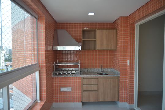 Varanda gourmet de apartamento à venda com 3 quartos, 100m² em Vila Assunção, Santo André