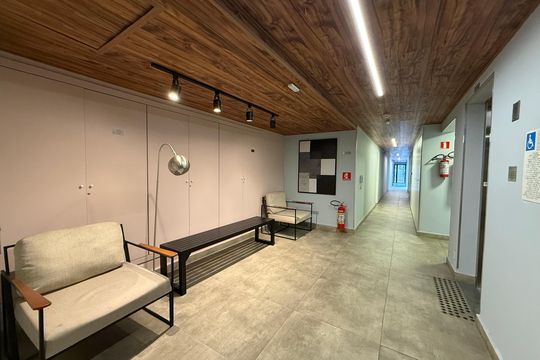 recepção de kitnet/studio para alugar com 1 quarto, 41m² em Vila Buarque, São Paulo