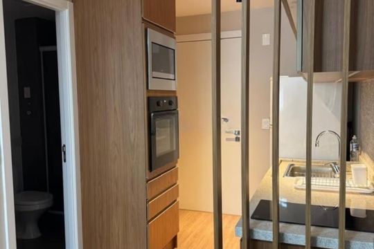 Cozinha de apartamento para alugar com 1 quarto, 30m² em Cidade Baixa, Porto Alegre