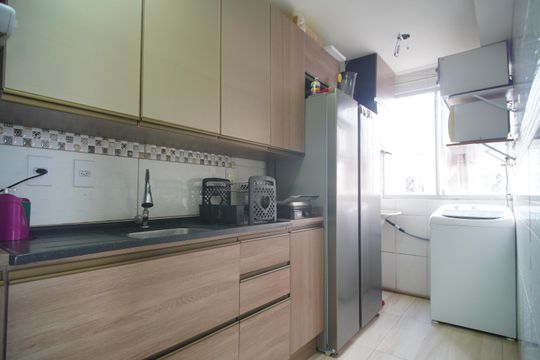 Cozinha de apartamento à venda com 3 quartos, 56m² em Santos Dumont, São Leopoldo