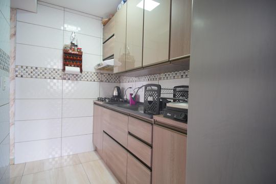 Cozinha de apartamento à venda com 3 quartos, 56m² em Santos Dumont, São Leopoldo