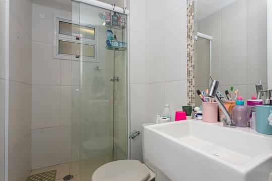 Banheiro Social de apartamento à venda com 3 quartos, 59m² em Alto da Mooca, São Paulo