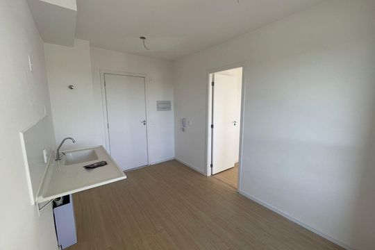 Cozinha  de apartamento à venda com 1 quarto, 26m² em Jardim Imperador (zona Leste), São Paulo