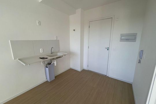 Cozinha de apartamento à venda com 1 quarto, 26m² em Jardim Imperador (zona Leste), São Paulo