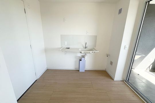 Cozinha de apartamento à venda com 1 quarto, 35m² em Jardim Imperador (zona Leste), São Paulo