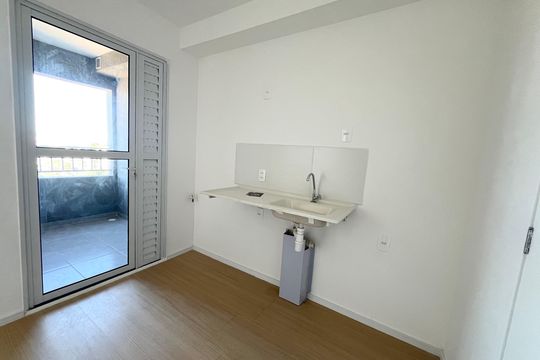 Cozinha de apartamento à venda com 2 quartos, 29m² em Jardim Imperador (zona Leste), São Paulo