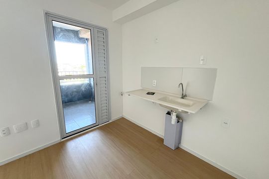 Cozinha de apartamento à venda com 2 quartos, 29m² em Jardim Imperador (zona Leste), São Paulo