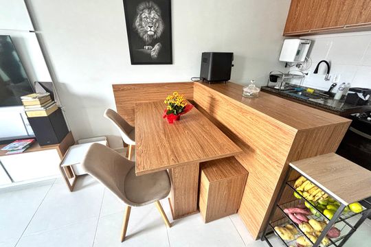 Cozinha de apartamento à venda com 2 quartos, 62m² em Parque Boturussu, São Paulo